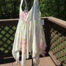 Vintage Victoria's Secret Collection Ivory Floral Handkerchief Hem Negligee - Large - NWT - RARE!