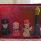 The Vermont Country Store Home Set of 4 Caroler & Lamp Post Candles!