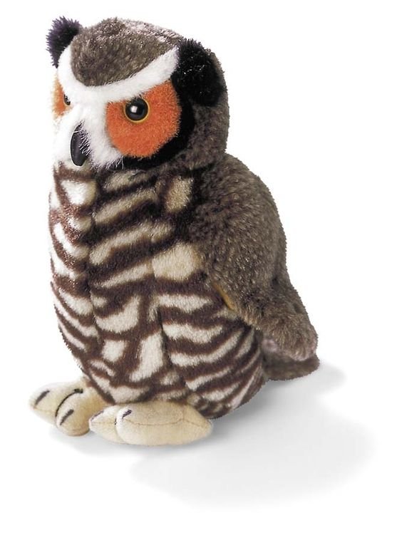 Wild Republic - Audubon Birds Great Horned Owl Plush with Real Bird