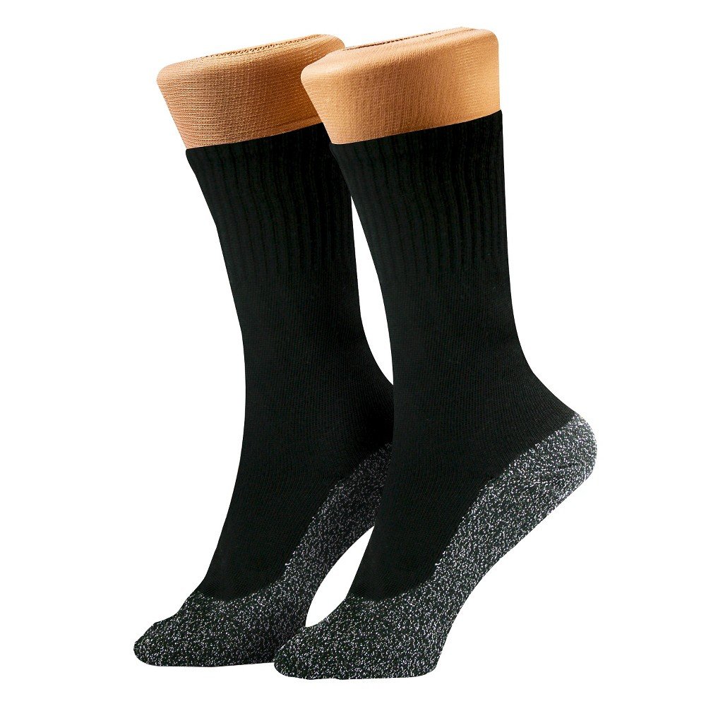 35 Below Unisex Thermal Winter Aluminized Socks - 2 Pairs ( Black ) - Size: L!