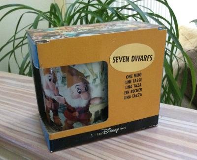 The Disney Store Seven Dwarfs Mini Bean Bag Plush Ceramic Mug - NIB!