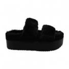 Madden Girl Women's Black Furbeee Fluffy Platform Sandal - Size 7 - New in Box!