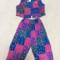 KUDA KANA Girls 2 pc. Pant Set - BOHO 100% Batik Cotton w/ Beads & Sequins - New w/ Tag - Size 6!