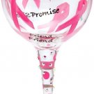 Lolita Pink Ribbon Wine Glass #GLS11-5590P - Santa Barbara!