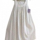 Eileen West Heirloom Quality Sleepwear Sleeveless Nightgown - Size L - Made in USA - NWT!