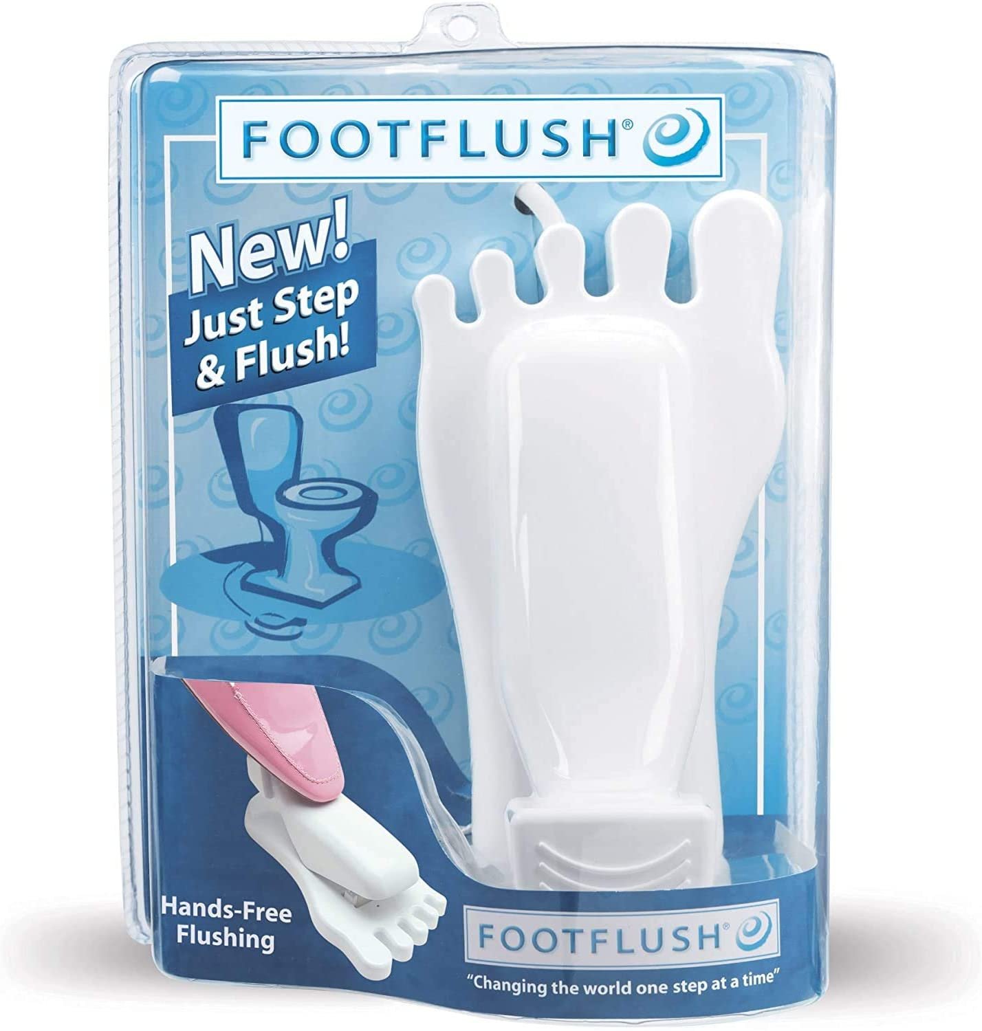 Foot Flush Fun Brand HandsFree Flushing Just Step & Flush Install