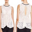 Free People Maisie Lace Tank Top Ivory - Size Large - #OB438428 - NWT!