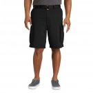 True Nation by DXL Big and Tall Broken-in Twill Cargo Shorts - Black - Size 54 - NWT!