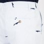 Nautica Mens Shorts White Size 38 Casual Striped Shark-Print Flat-Front - NWT!