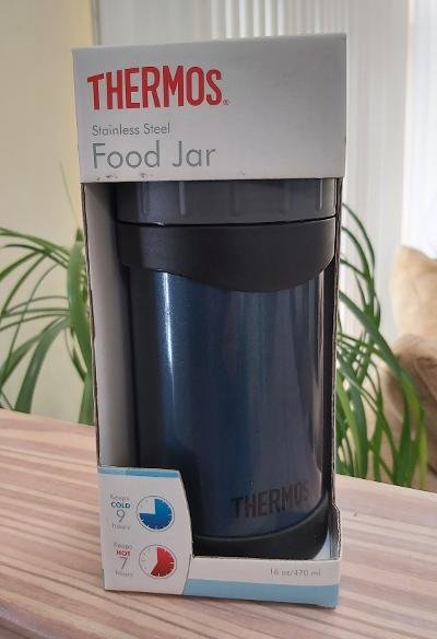 Thermos Wide Mouth Food Jar Stainless Steel 16oz keeps food hot or cold #  2310L