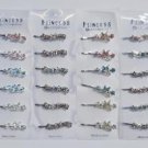 GLAMOUROUS Rhinestone Bobby Pin Barrettes by Princess Accessories - Lot of 36 pieces - Bridal, Prom!