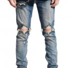 Crysp Denim Men's PACIFIC DENIM Jeans CRYSU118-PAC04 - Blue Stone Wash - Size 40 - Ankle Zips!