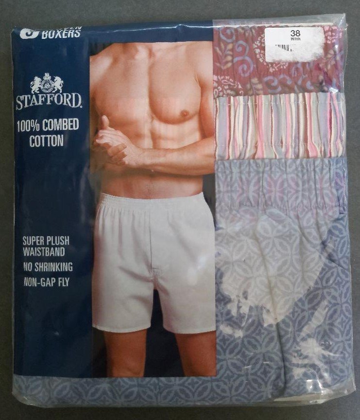 Stafford 100 Combed Cotton Woven Boxers 9 Pairs Size 38 New in