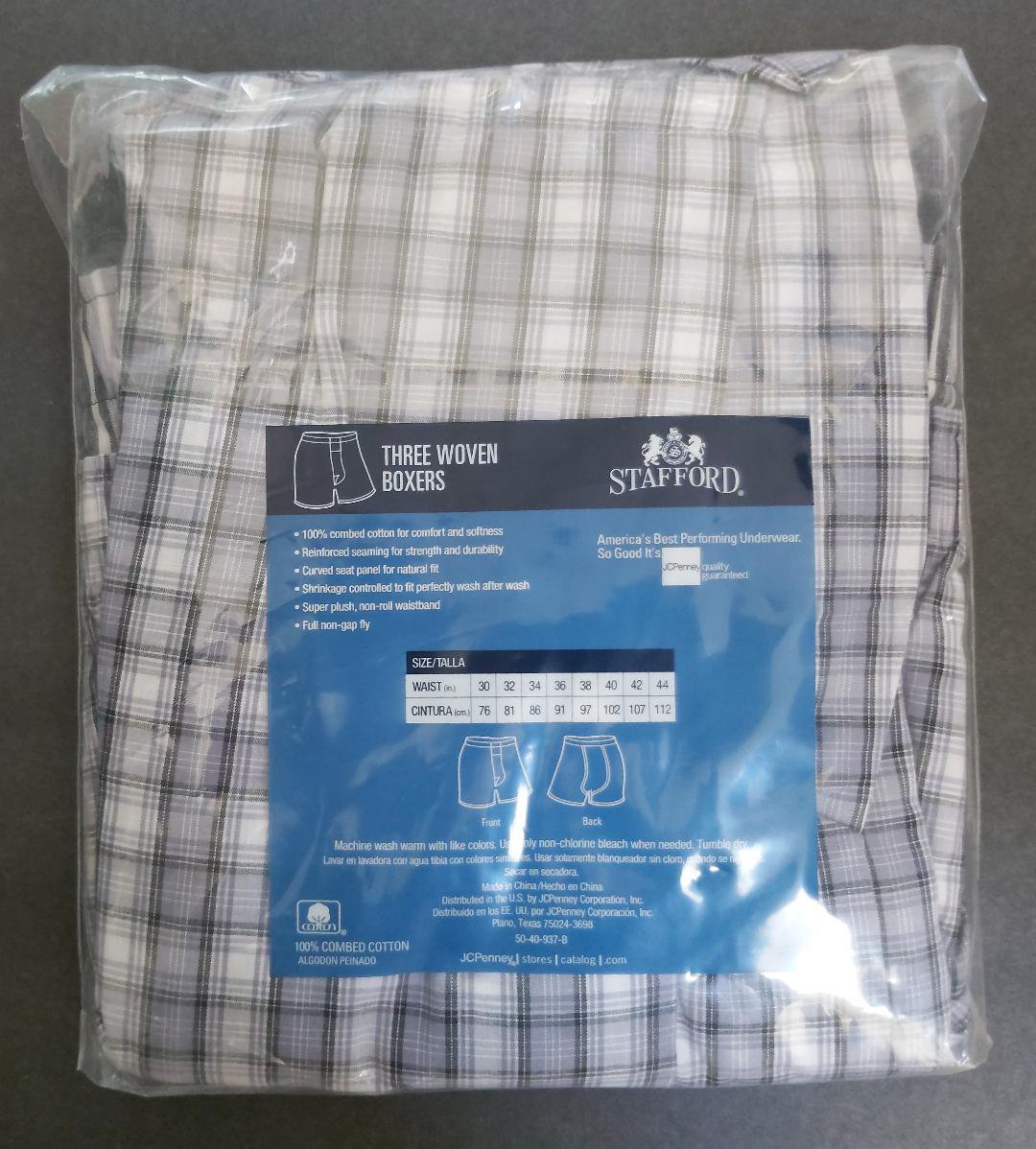 Stafford 100 Combed Cotton Woven Boxers 9 Pairs Size 38 New in