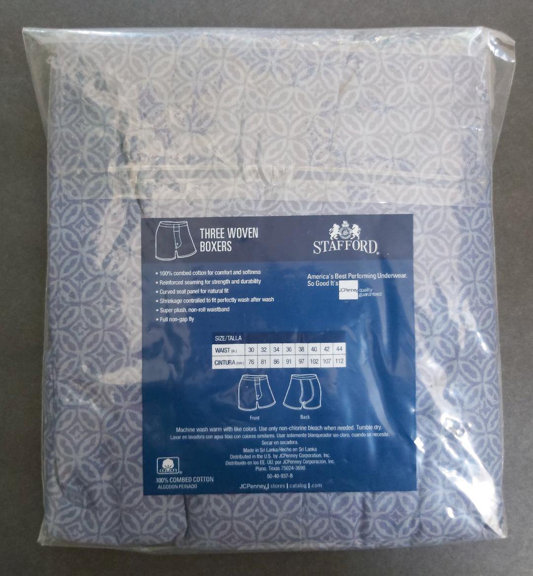 Stafford 100 Combed Cotton Woven Boxers 9 Pairs Size 38 New in