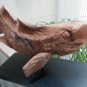 A&B Home Primitive Hand Carved Teak Wooden Koi Fish Sculpture Decor - Primitive Hand Carved!