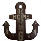 P. Graham Dunn Wooden Anchor Clock 'HOPE Firm & Secure Hebrews 6:19' - New!