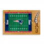 NFL New England Patriots &acirc;�� Icon Glass Top Cutting Board & Cheese Knife Set, (Rubberwood & Bamboo)!