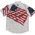 Cotton Trader Flag Shirt Size M - Patriotic Declaration of Independence American July 4th - NWOT!