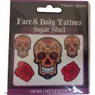 Fright Night Sugar Skull Face & Body Tattoos Temporary Tattoos - Lot of 10!
