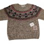 Eddie Bauer Legends Womens Fair Isle Wool Sweater - Size Petite M - NWT!