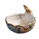 Fitz and Floyd “Garden Rhapsody” Bunny & Flowers Serving Bowl from 2000 - New in Box!