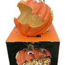 JC Penney Large Mouth Ceramic Halloween Pumpkin Jack-O-Lantern Candy Popcorn Bowl!