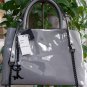 Steve Madden Bruby Grey Patent Satchel Hand Bag Purse - New with Tags!