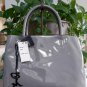 Steve Madden Bruby Grey Patent Satchel Hand Bag Purse - New with Tags!