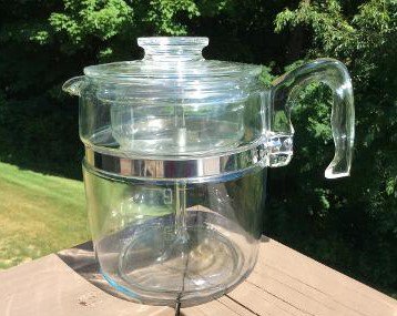 Vintage Pyrex Tall Coffee Pot Pyrex 9 Cup Percolator Vintage Glass  Percolator Pyrex Flameware 