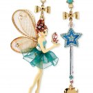 Betsey Johnson Antique Gold-Tone Fairy and Wand Mismatch Drop Earrings - NWT!