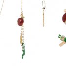 Betsey Johnson Back to School Bookworm Apple Locket Necklace, Earring & Bracelet Jewelry Set - NWTS!