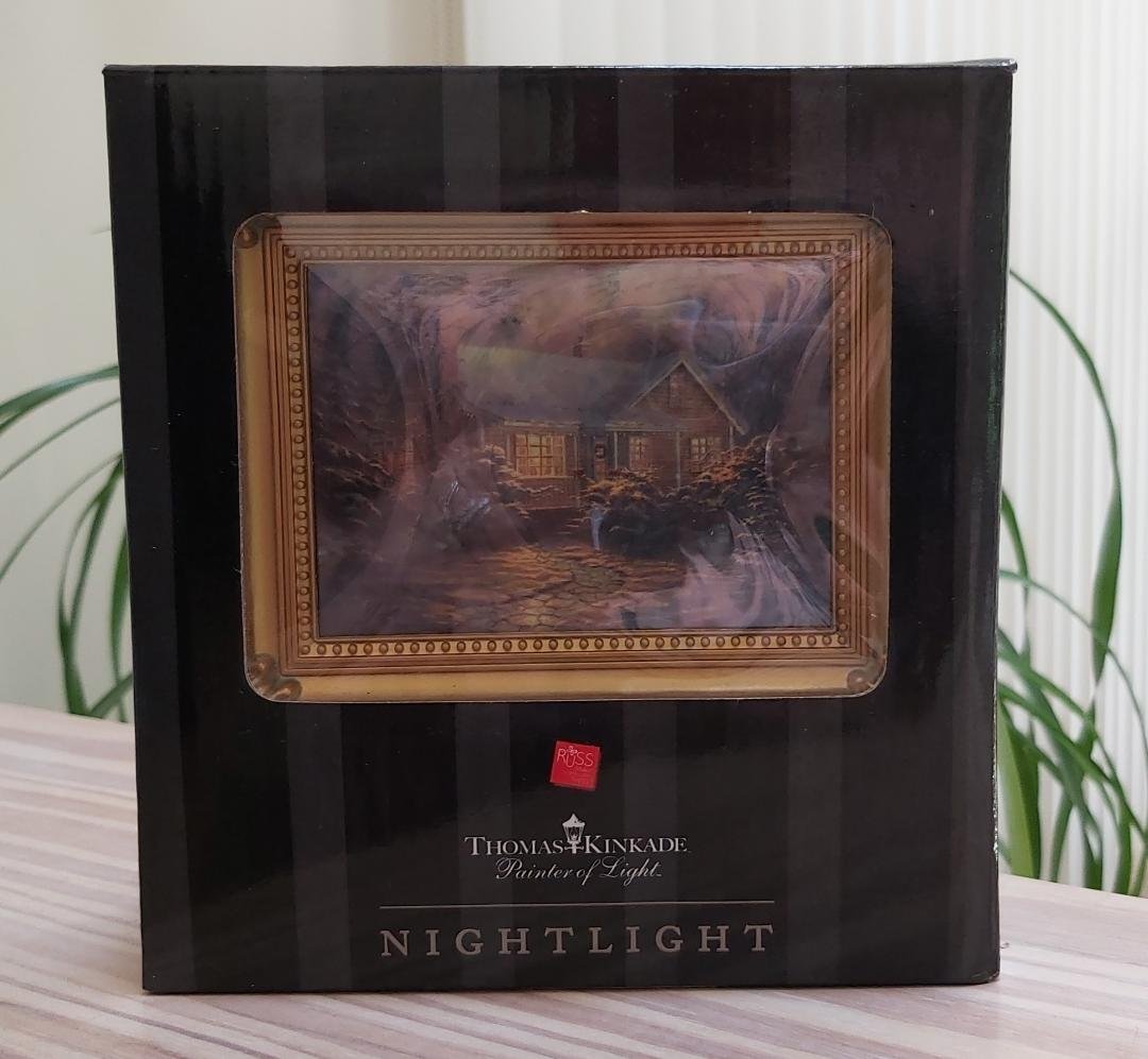 Thomas Kinkade Painter of Light Night Light - Christmas Cottage #E88219 - New in Box!