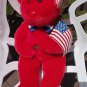 Ty Beanie Buddy Patriotic American Flag Teddy Bears - Set of 3 - LIBERTY, THOMAS, USA - NWTS!