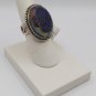 HSN Traveler's Journey Sterling Silver Window Drusy Dark Agate Ring Size 7.5 - Adjustable - NWT!