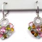 Multi Color Tourmaline set in Sterling Silver Drop Dangle Earrings from ShopHQ - New in Box!