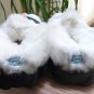 POLLIWALKS KIDS "TOYS FOR FEET" BUNNY Black/White Furry-Lined Slip-On Shoes - Size 8 - NEW!