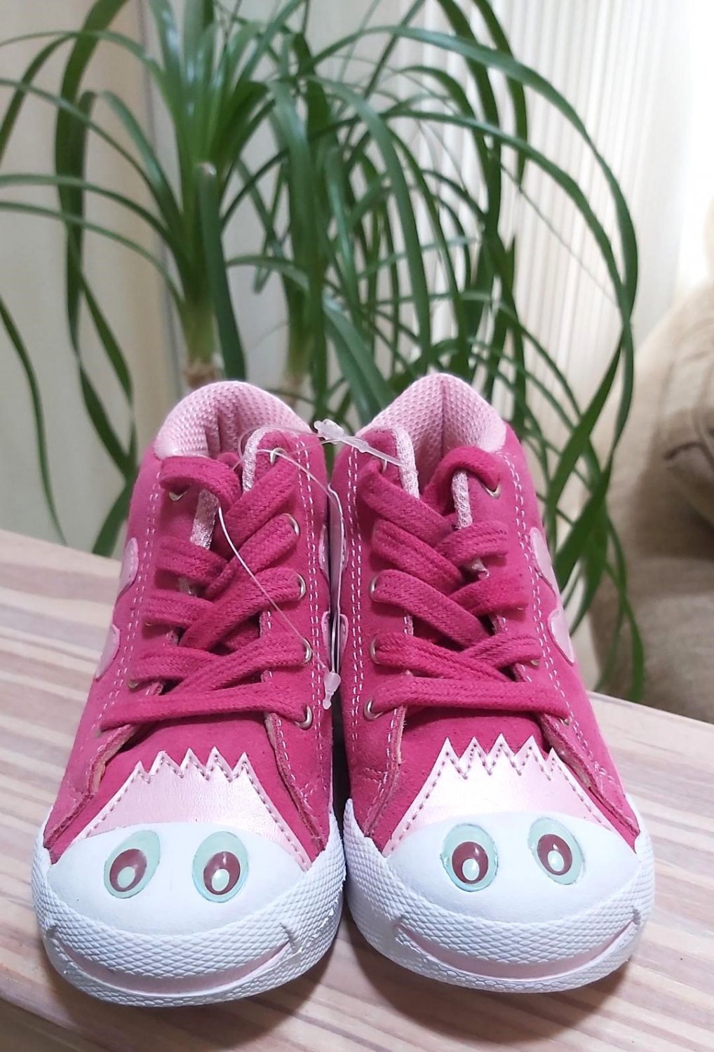POLLIWALKS KIDS "TOYS FOR FEET" Pink Suede Hi-Top Sneaker Shoes - Size 8 - NEW!