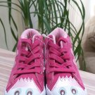 POLLIWALKS KIDS "TOYS FOR FEET" Pink Suede Hi-Top Sneaker Shoes - Size 8 - NEW!
