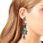 Betsey Johnson Spider Chandelier Earrings, TEAL - Halloween - New with Tag!