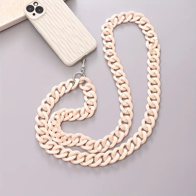 Nude Crossbody Acrylic Chain for Cellphone Case Long Diagonal Mobile Phone Lanyard - New!