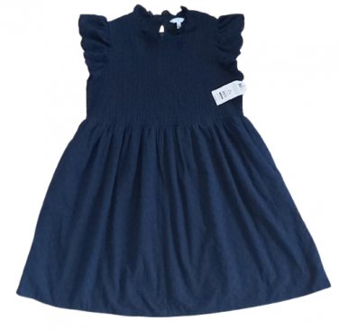Time and Tru Women's Navy Blue Eyelet Smocked Boho Dress - Size XL - NWT!