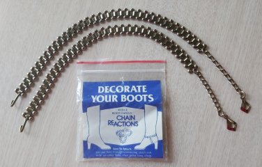 Vintage SG D'OR Goldtone Multi-size 'Chain Reaction' Boot Chain Set of 2 - from 1978 - New!