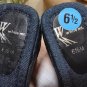 Vintage Y2K White Mountain Lucia Denim & Clear Upper Wedge Platform Sandals - Size 6.5 - NEW!