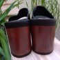 Vintage Y2K Candie's Chunky Wedge Platform Sandals Leather Cut Out Wood Heel - Size 7 - NEW!