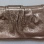 Vintage Bill Blass New York Couture Chardonnay Ethan Pewter Leather Clutch-Teal Suede Lined - NWTS!