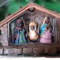Vintage Holiday Season 11 Piece Mini Dark Skin Nativity Set - SWEET!