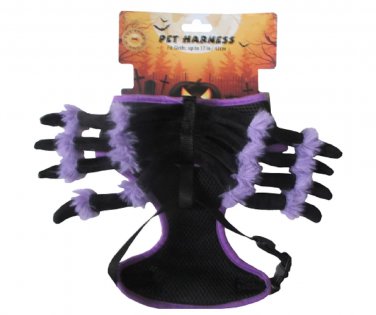 Toy Time Black & Purple Spider Dog Cat Pet Harness - Small/Medium - Brand New!