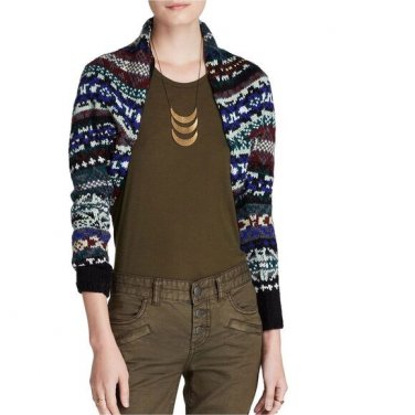 Free People Womens Carnival Shrug Sweater, F609X640 - Multi Combo - Size L - NWT!