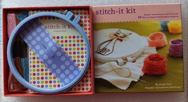 STITCH-IT Kit by Jenny Hart- Simple Instructions & Tools for 35 Embroidery Projeects - NEW!